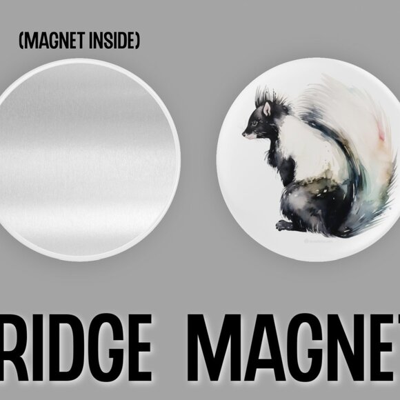 Skunk Fridge Magnets Set Of 6 Metal Magnets For Home Office Kitchen School - Picture 3 of 6